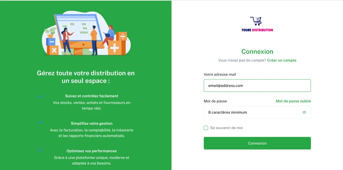 Toure Distribution — Logiciel de gestion